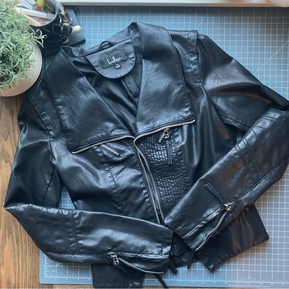 Lulu’s faux leather jacket